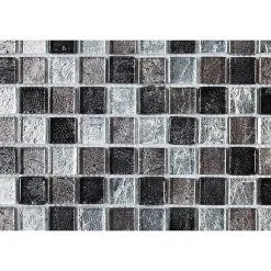 Mosaïque Verre - Mix Gris - 2.3 x 2.3 cm