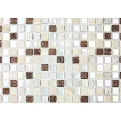 Mosaïque Verre / Pierre - Nacre - 1.5 x 1.5 cm