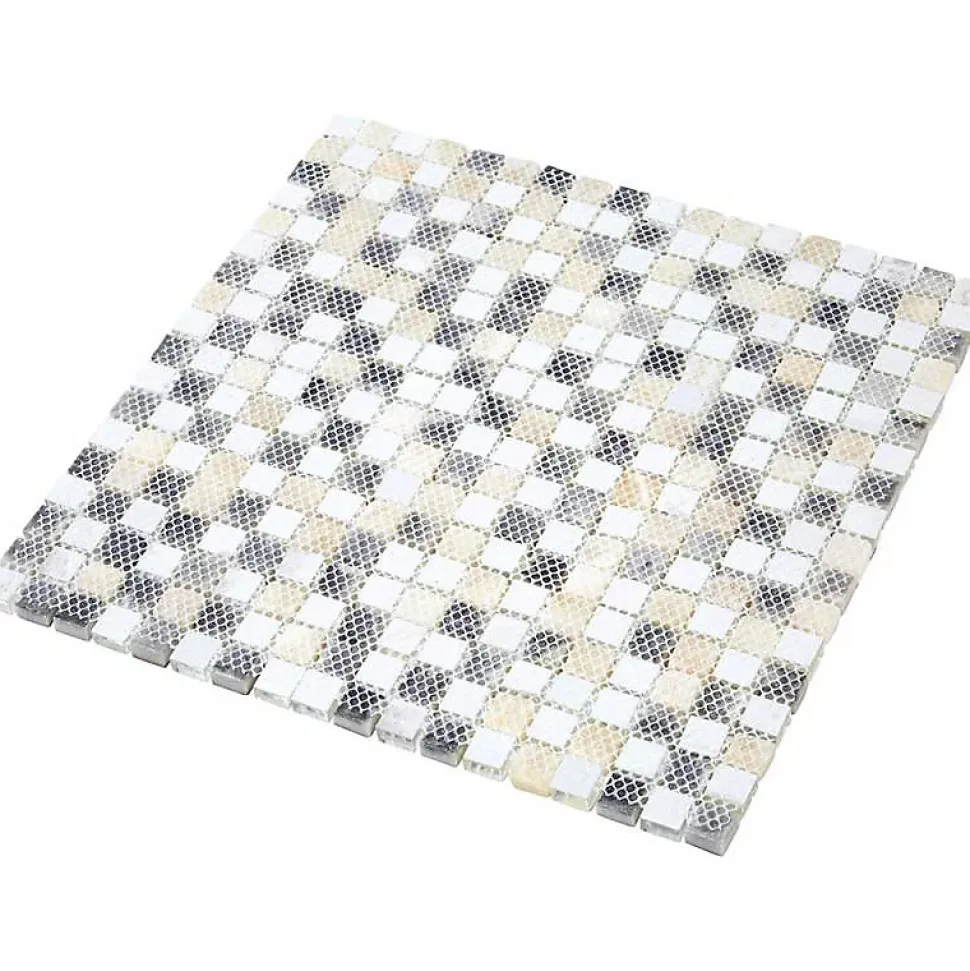 Mosaïque Verre / Pierre - Nacre - 1.5 x 1.5 cm