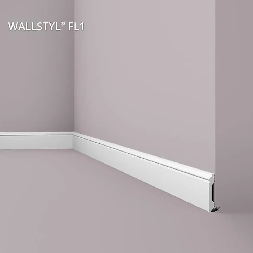 Moulures - Design moderne - NMC FL1 WALLSTYL - Blanc - 2m