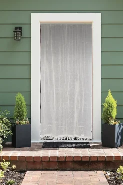 Moustiquaire de porte en coton écru 140 x 225 cm