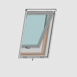 Moustiquaire enroulable alu blanc pour fenêtre de toit L 140 cm x H 150 cm