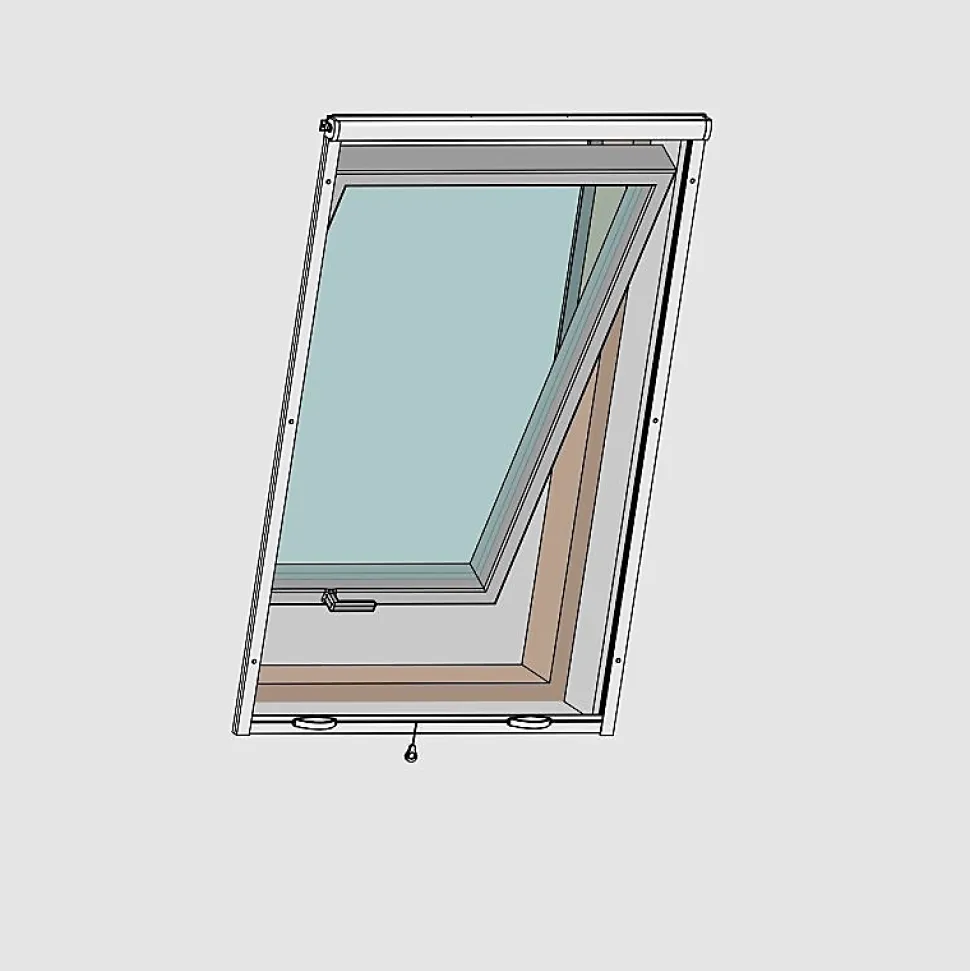 Moustiquaire enroulable alu pour fenêtre de toit L 100 cm x H 120 cm blanc