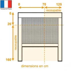 Moustiquaire enroulable verticale ALU gris - Moustikit Confort