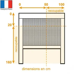 Moustiquaire enroulable verticale Alu Blanc Moustikit Confort