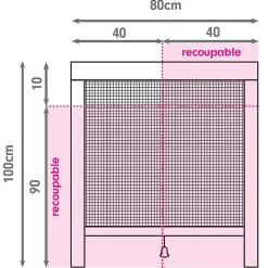 Moustiquaire enroulable verticale ALU gris - Moustikit Confort