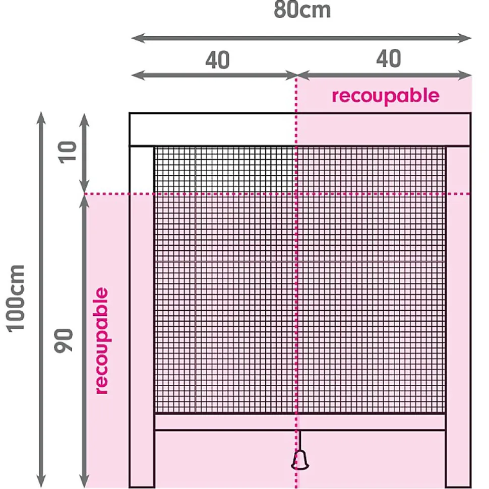 Moustiquaire enroulable verticale ALU gris - Moustikit Confort