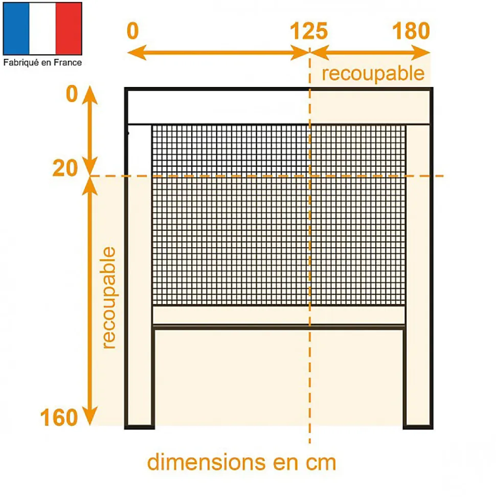 Moustiquaire enroulable verticale ALU gris - Moustikit Confort