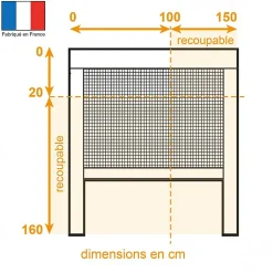 Moustiquaire enroulable verticale Alu Blanc Moustikit Confort