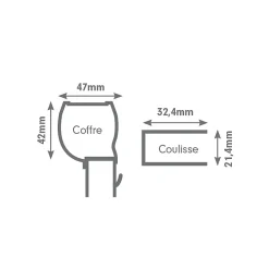 Moustiquaire enroulable verticale fenêtre en alu marron - Moustikit Confort