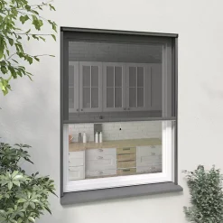 Moustiquaire enroulable verticale ALU gris - Moustikit Confort