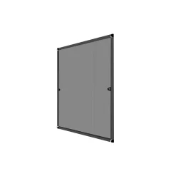 Moustiquaire fixe alu 150 cm x 150 cm, coloris gris