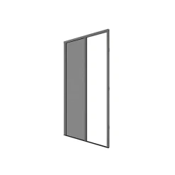 Moustiquaire plissée pour porte et porte-fenêtre H230 cm x L140 cm coloris gris