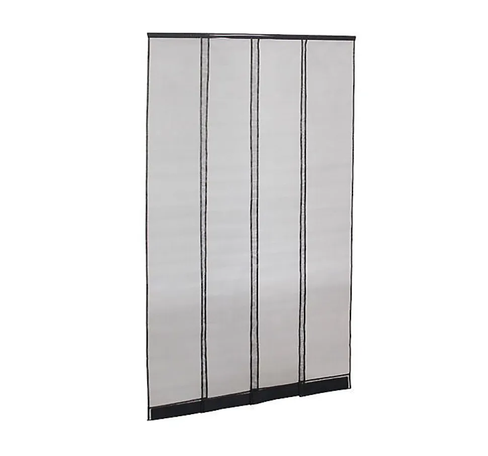 Moustiquaire rideau de porte - L130 x H230cm - Noir