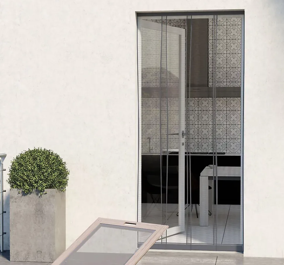 Moustiquaire rideau de porte - L130 x H230cm - Noir