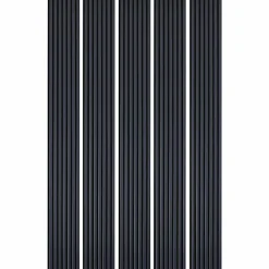 Mur TV - Lot de 5 Panneaux tasseaux bois 250 x 30 x 1,9 cm - bleu nuit/feutrine noir - 3,75m²