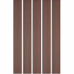 Mur TV - Lot de 5 Panneaux tasseaux bois 250 x 30 x 1,9 cm - terracotta/feutrine noir - 3,75m²