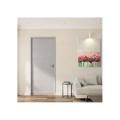 OPTIMUM Bloc Porte ajustable décor chene gris clair BILBAO - 204 x 83 cm Gauche