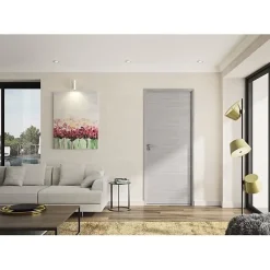 OPTIMUM Bloc Porte ajustable décor chene gris clair BILBAO - 204 x 83 cm Droit