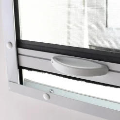 Pack éco de 2 moustiquaires enroulables verticales pour fenêtre de toit L 100 cm x H 120 cm Alu blanc