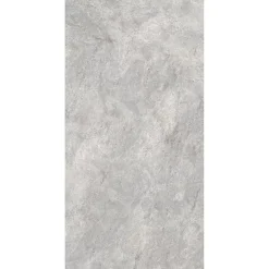 Pack de 2 panneaux muraux de salle de bains l.100 x H.210 cm, effet pierre gris et argenté , Schulte DécoDesign Softtouch