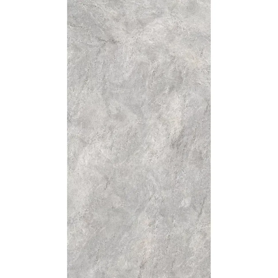 Pack de 2 panneaux muraux de salle de bains l.100 x H.210 cm, effet pierre gris et argenté , Schulte DécoDesign Softtouch