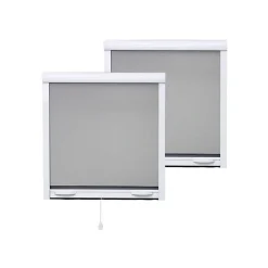 PACK ECO de 2 moustiquaires Enroulables ALU H145 cm x L100 cm Blanc