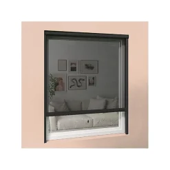 PACK ECO de 2 moustiquaires alu H145 cm x L130 cm Gris