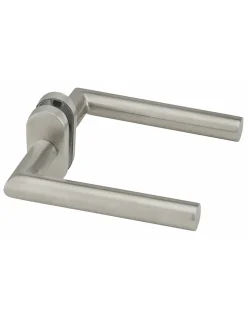 Paire de béquilles pour porte, carré 7 x 110mm, aspect inox - THIRARD