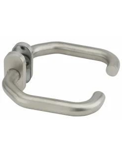 Paire de béquilles pour porte, carré 7mm, aspect inox - THIRARD