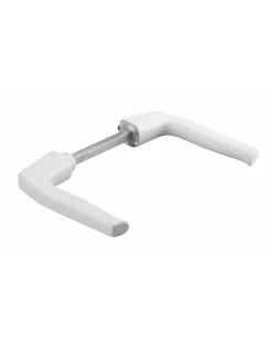 Paire de béquilles pour porte, carré 7x100mm, 1 portée, blanc - THIRARD