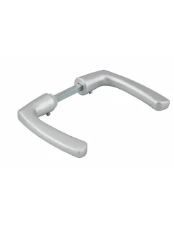 Paire de béquilles pour porte, carré 7x110mm, 1 portée, argent - THIRARD