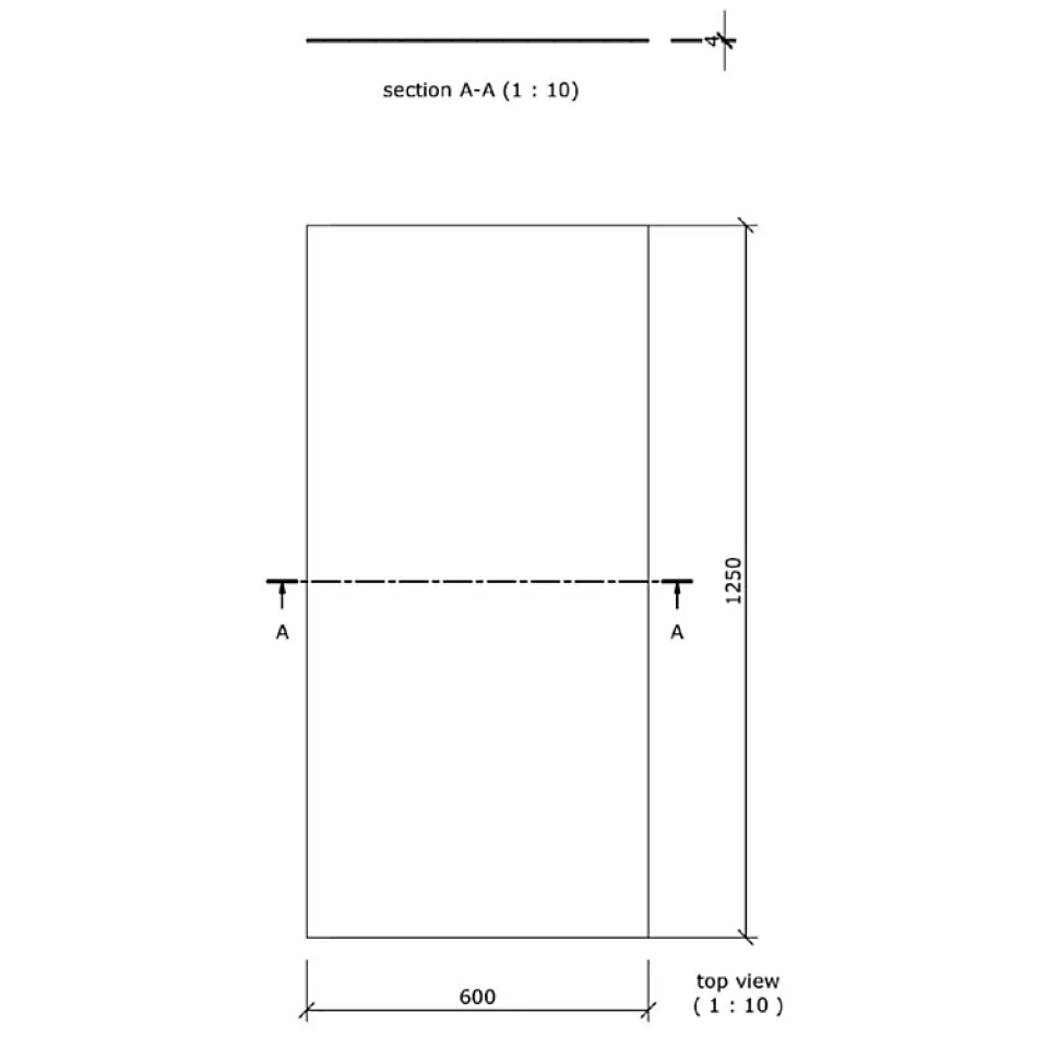 Panneau de construction WEDI 125 x 60 x 0,6 cm