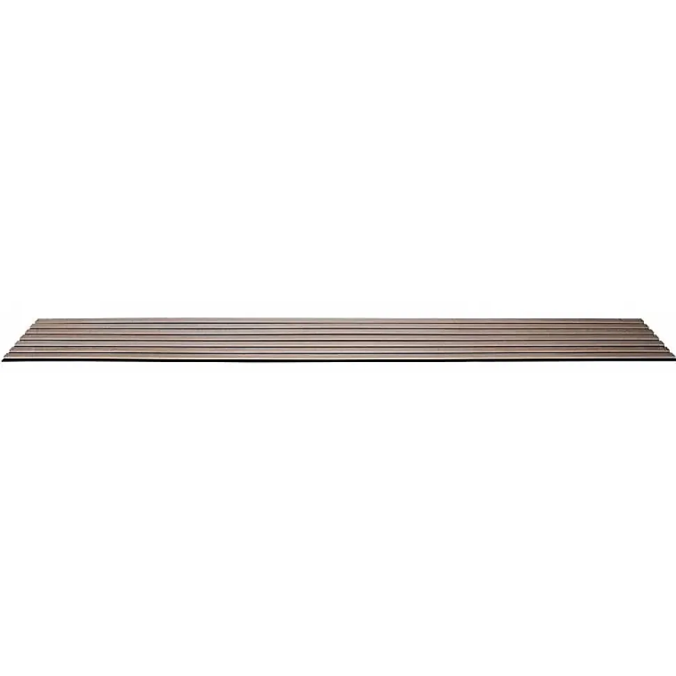 Panneau mural acoustique tasseaux bois 250 x 30 x 1,9 cm - Lamelles chêne clair véritable sur fond noir - 0,75m²