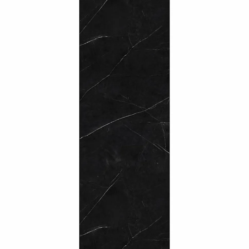 Panneau Mural Douche SPC/PVC Décor Marbre Noir satiné - 90x260cm - 2,34M²