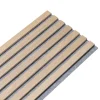 Panneau tasseaux bois 250 x 30 x 1cm - Lamelles chêne clair véritable fond gris - 0,75m²