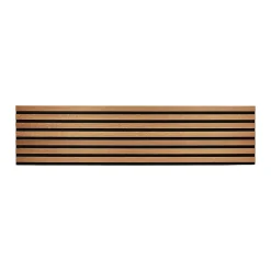 Panneau tasseaux bois 120 x 30 x 1cm - Lamelles chêne doré véritable fond noir - 0,36m²