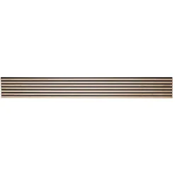 Panneau tasseaux bois 250 x 30 x 1,9 cm - décor chêne clair fond noir - 0,75m²