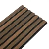 Panneau tasseaux bois 250 x 30 x 1cm - Lamelles chêne foncé véritable fond noir - 0,75m²