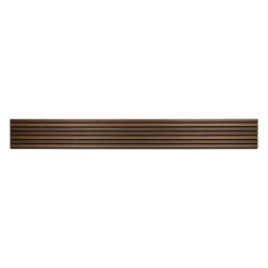 Panneau tasseaux bois 250 x 30 x 1cm - Lamelles chêne foncé véritable fond noir - 0,75m²