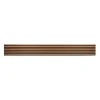 Panneau tasseaux bois 250 x 30 x 1cm - Lamelles chêne doré véritable fond noir - 0,75m²