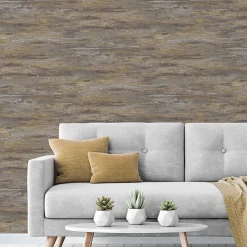Papier peint pré-encollé vinyle intissé effet mur de béton GoodHome Asisite aspect béton gris l.53 x H.1005 cm
