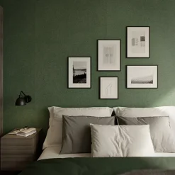 Papier peint vinyle intissé uni aspect tissu vert L.1005 x l.53cm GoodHome, Mythe