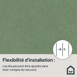 Papier peint vinyle intissé uni aspect tissu vert L.1005 x l.53cm GoodHome, Mythe
