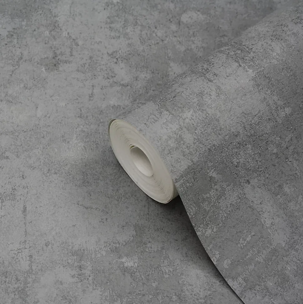 Papier peint vinyle sur intissé GoodHome Omey gris anthracite
