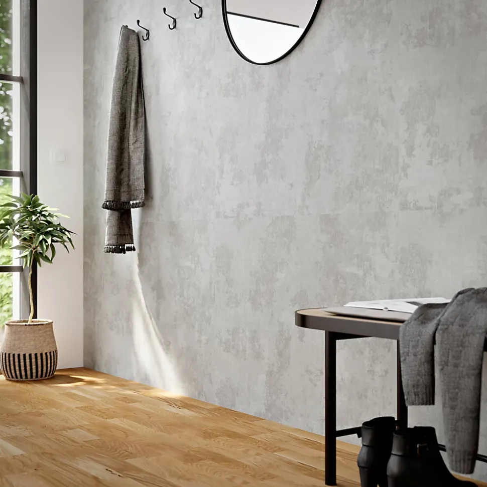 Papier peint vinyle sur intissé GoodHome Omey gris anthracite
