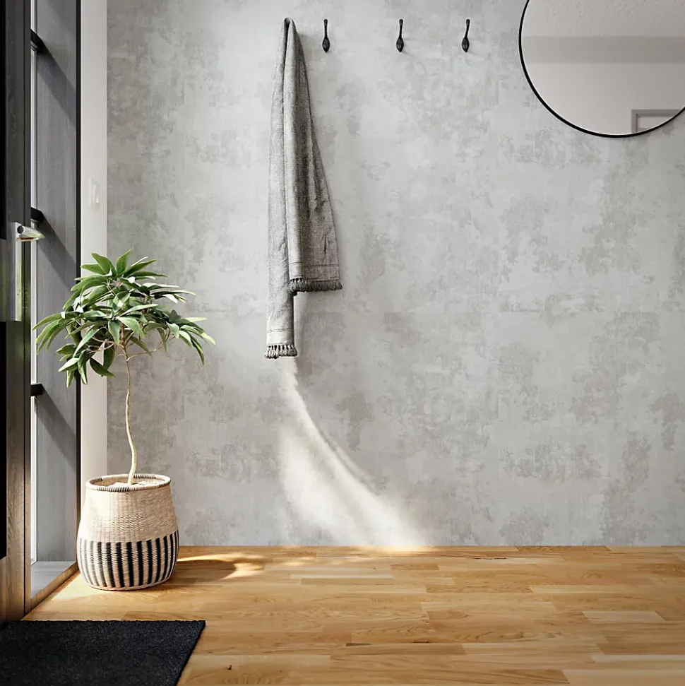 Papier peint vinyle sur intissé GoodHome Omey gris anthracite