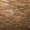 Parement bois recyclé 0,57 m2 teck vieilli