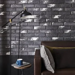 Parement béton imitation brique graphite 0,68 m2