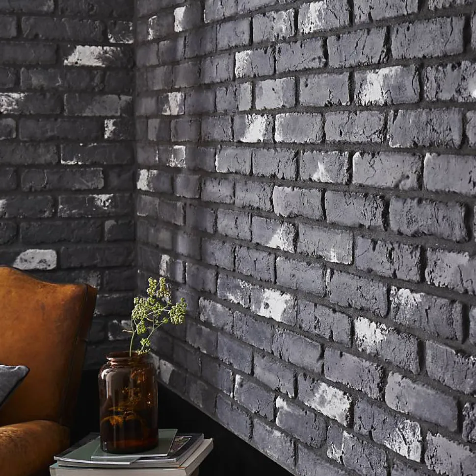 Parement béton imitation brique graphite 0,68 m2